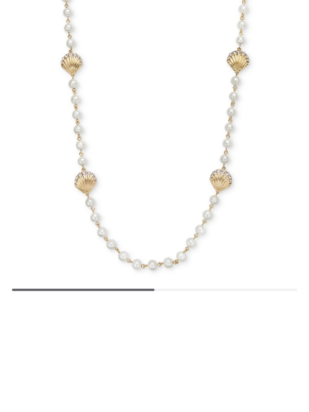 Charter Club Gold-Tone Shell and Cream Pearl Double-Strand Necklace